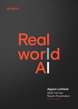 Appen 2020 full year results presentation